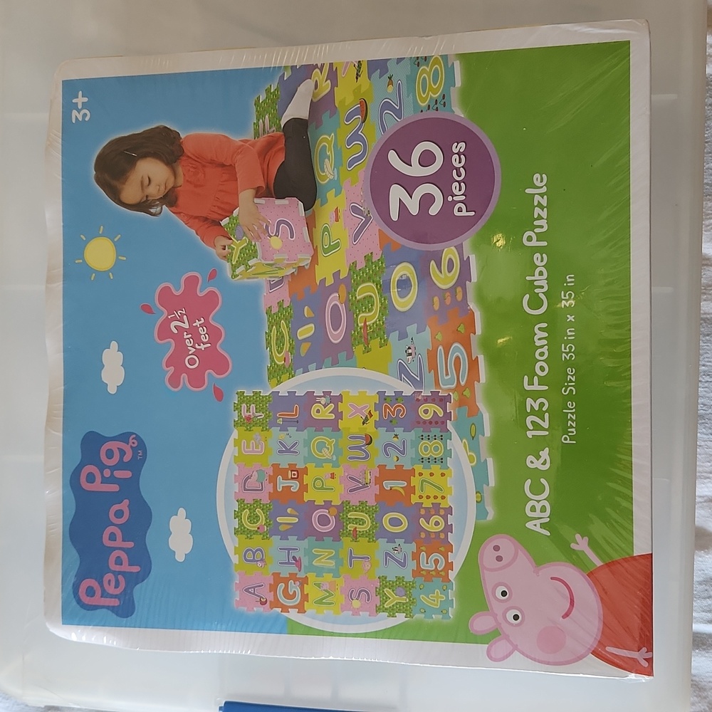 Peppa Pig ABC & 123 Foam Cube Puzzle